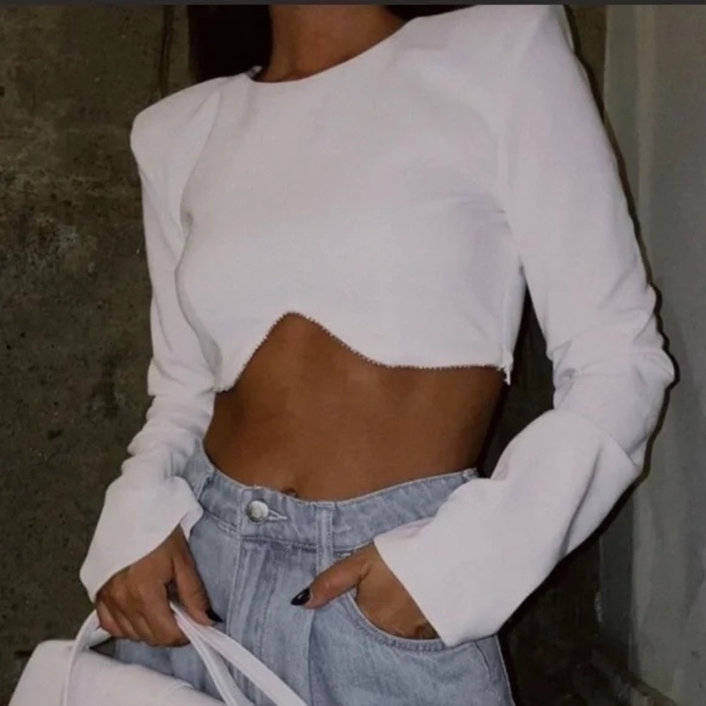 Zara Crop Top With Rhinestones